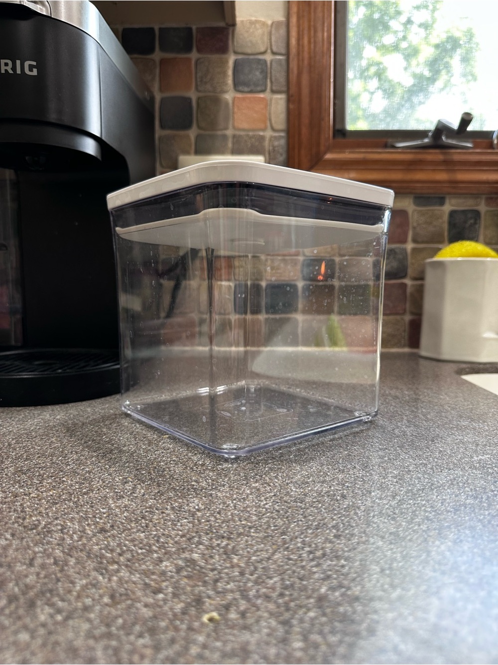 Oxo Clear Square Pantry Container with White Lid- 2.8qt
